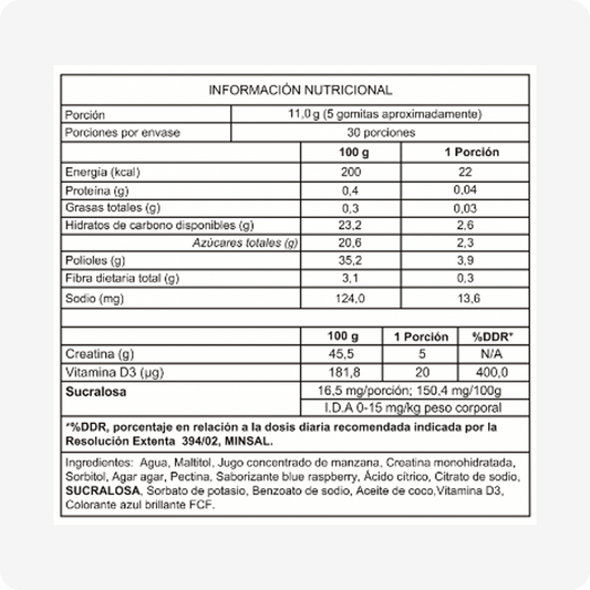 Creatina en Gomitas 150 Gummies - Foodtech