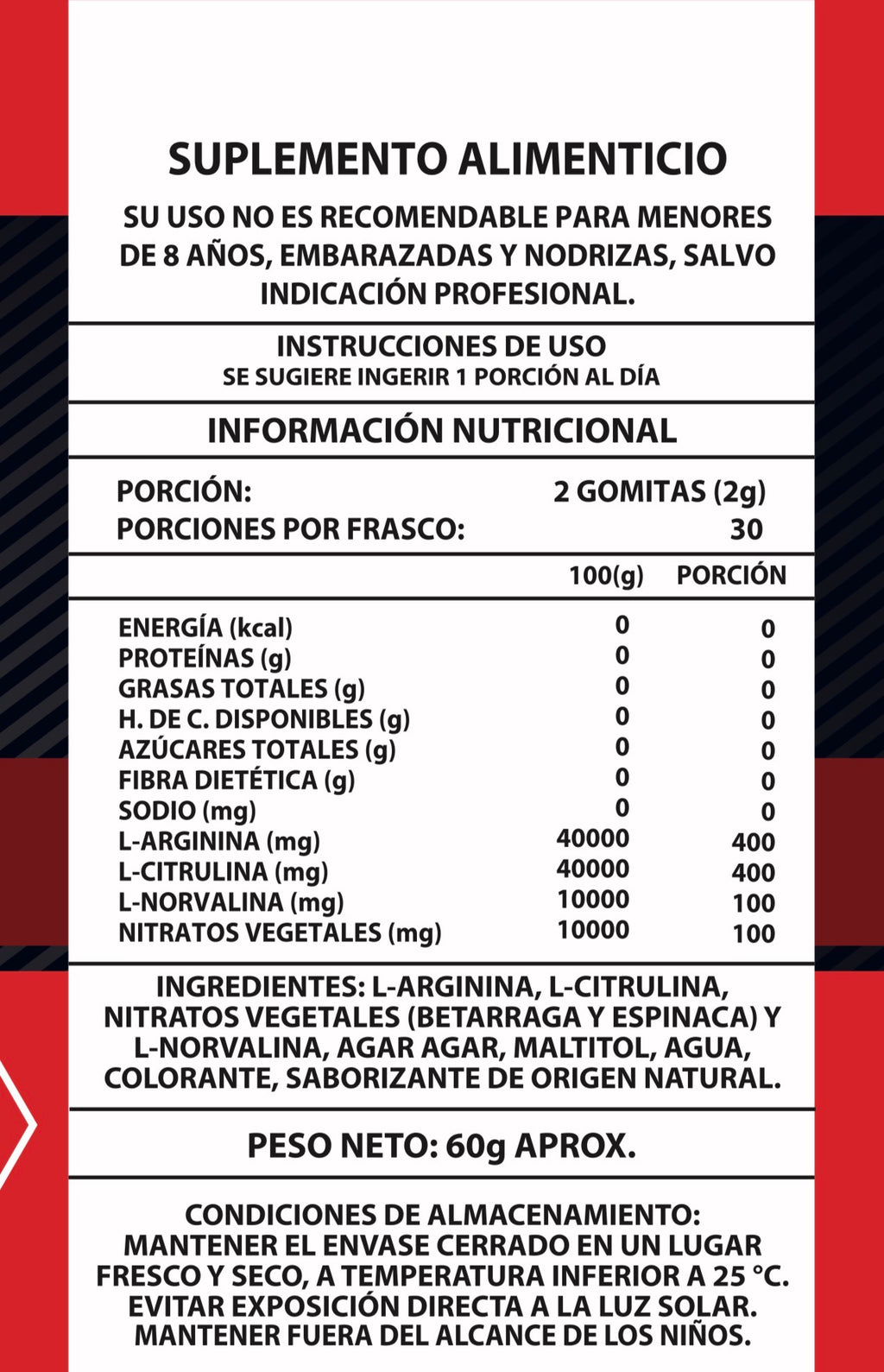 Óxido Nítrico Gomitas | Potencia & Vascularización Extrema