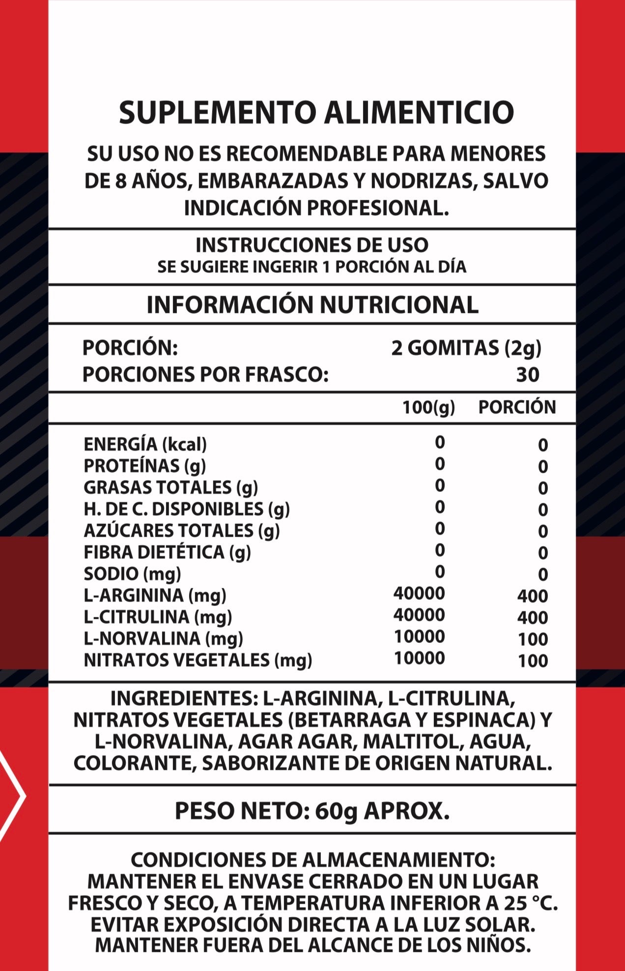Óxido Nítrico Gomitas | Potencia & Vascularización Extrema