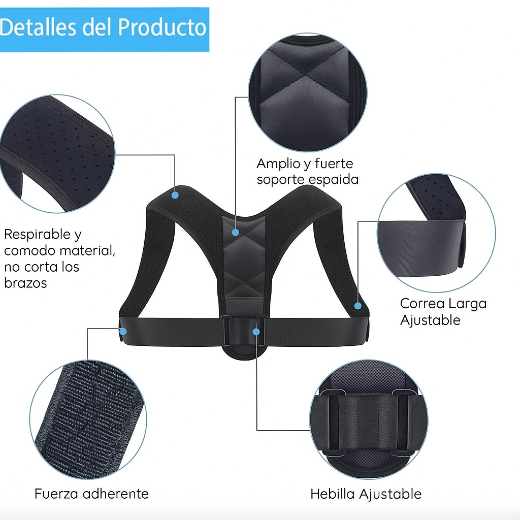 CORRECTOR POSTURA INTELIGENTE UNISEX AJUSTABLE
