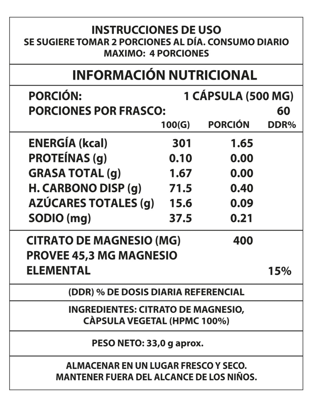 Citrato de Magnesio Ultra