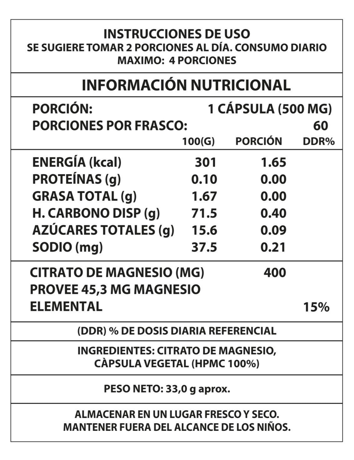 Citrato de Magnesio Ultra
